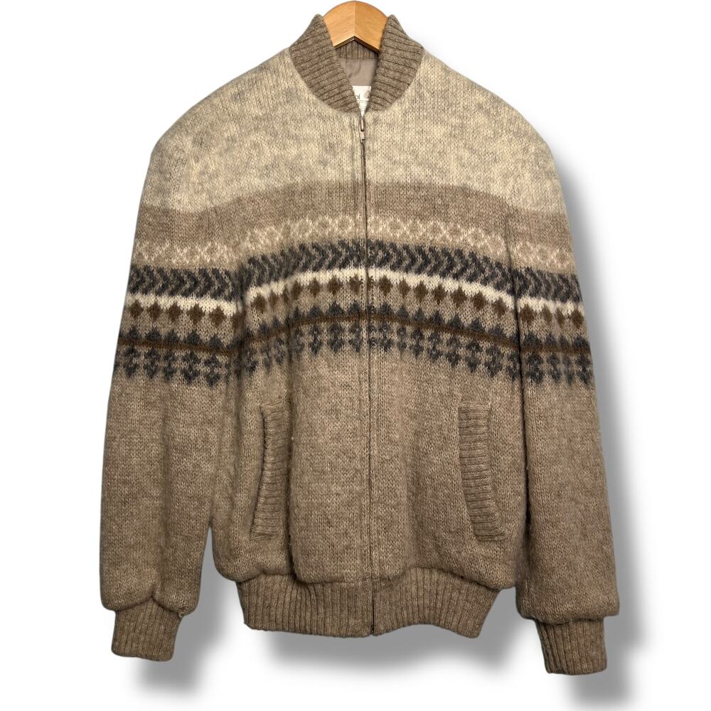 Vintage Alafoss Icewool Bomber Jacket Size Large … - image 1